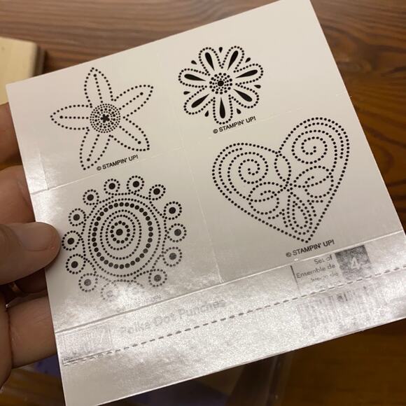 Stampin’ Up! “Polka Dot Punches” Rubber Stamp Kit UNUSED - Picture 8 of 10